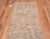 Grey Pastel Color Tribal Primitive Geometric Modern Hallway Runner Rug, Country Of Origin: Central Asia, Circa Date:...