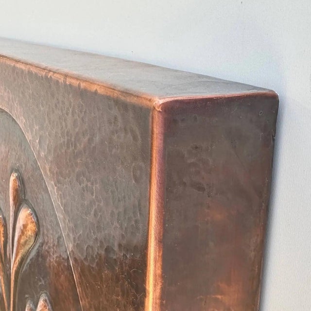 Copper Flower Relief Wall Sculpture For Sale - Image 11 of 12