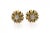 Metal Gold Earrings with Diamonds, 1940s, Set of 2 For Sale - Image 7 of 7