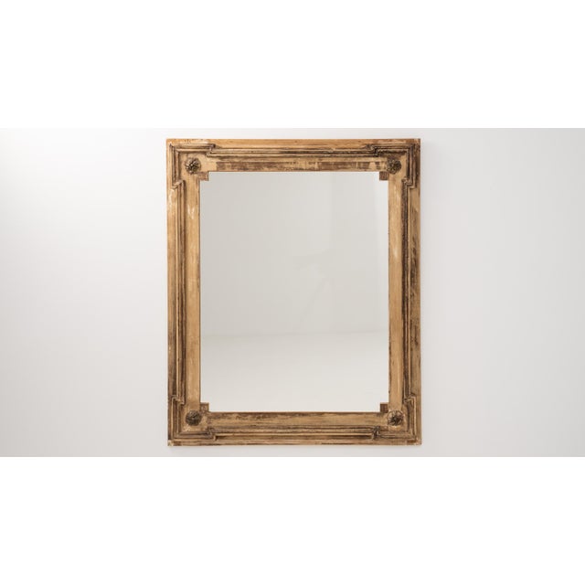 French 19th Century French Louis XVI Style Wooden Wall Mirror France Late 19th Century For Sale - Image 3 of 10