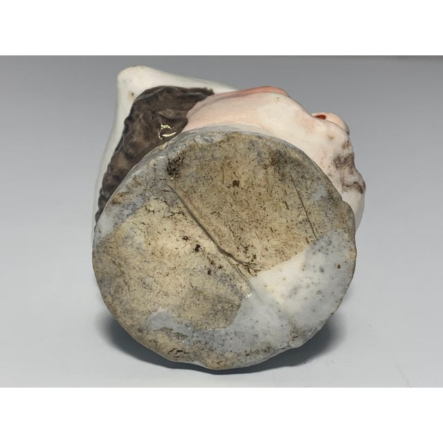 19th Century Antique Staffordshire Head Penny Bank: 19th Century Porcelain Coin Bank For Sale - Image 5 of 10