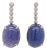 Oval Tanzanite and Diamond Platinum Drop Earrings - Fei Liu, Pair For Sale