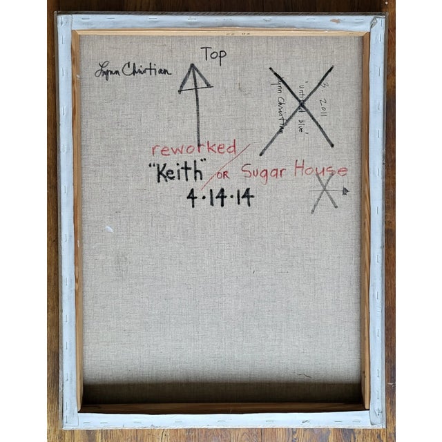 Abstract Abstract Expressionist Oil Painting on Linen, "Sugar House (Formerly Keith)" by Lynn Christian 2014 For Sale - Image 3 of 6