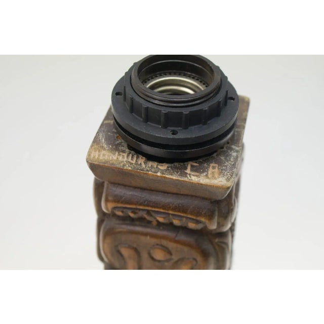 Hand-Carved Wooden Table Lamps from Temde, 1960s, Set of 2 For Sale - Image 13 of 14