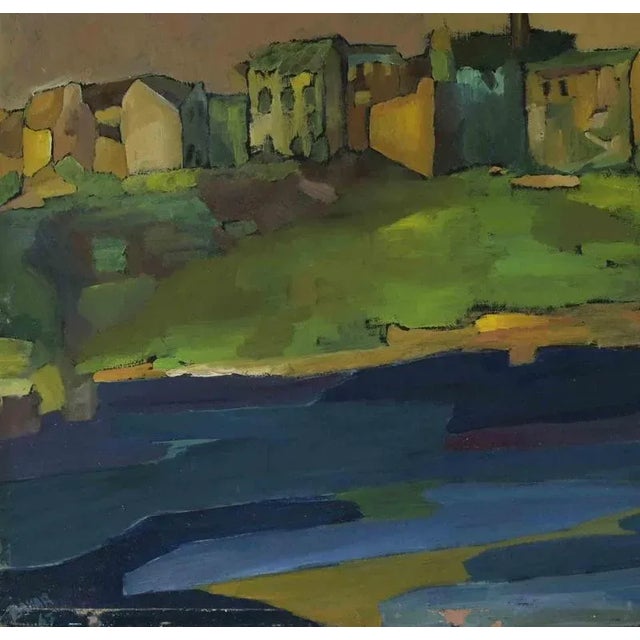 Landscape is a beautiful oil on board, realized by an unknown artist 1970s.