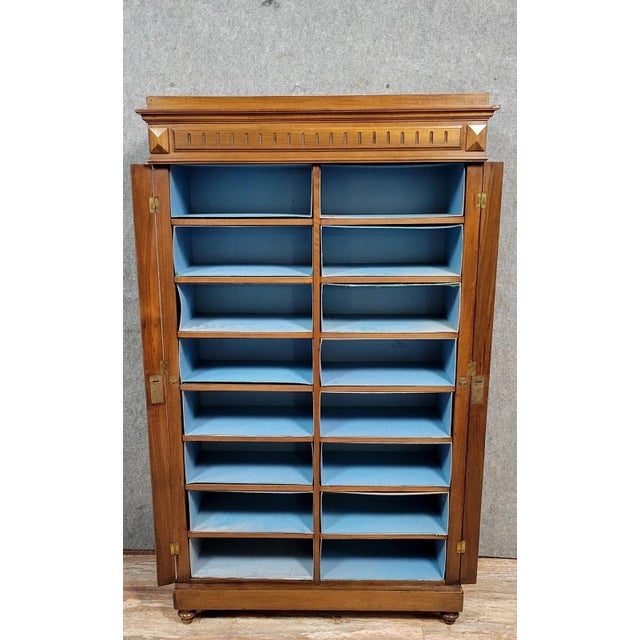 Napoleon III Notary's Administration Filing Cabinet in Walnut, 1850s For Sale - Image 5 of 13