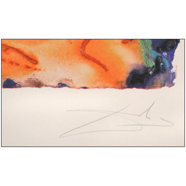 Salvador Dalí 1968 Bullfight II Surrealism Orange Etching With Embossing Salvador Dalí For Sale - Image 4 of 6