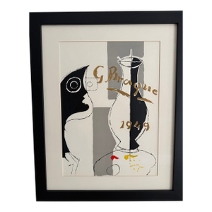 1970s Georges Braque Reproduction Lithograph – Cubist Modernist Composition