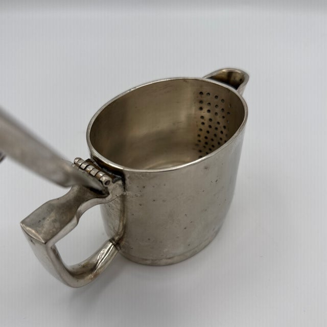 Mid 20th Century Vintage Art Deco Teapot in the Gio Ponti for Berndorf Design, Silver-Tone Metal For Sale - Image 5 of 8
