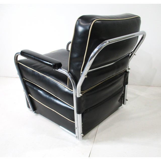 Art Deco Art Deco Gilbert Rohde Styled Streamline Lounge Chair For Sale - Image 3 of 12