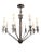 Fine and exquisite original French chandelier boasts eight beautifully cast, heavy nickeled bronze arms, each suspended...