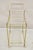 Vintage Mid Century Modern Gold Metal 2 Tier Rolling Bar Tea Cart Server For Sale - Image 10 of 12