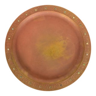 Tiffany Studios New York Bronze Large Tray With Abalone Inlay For Sale