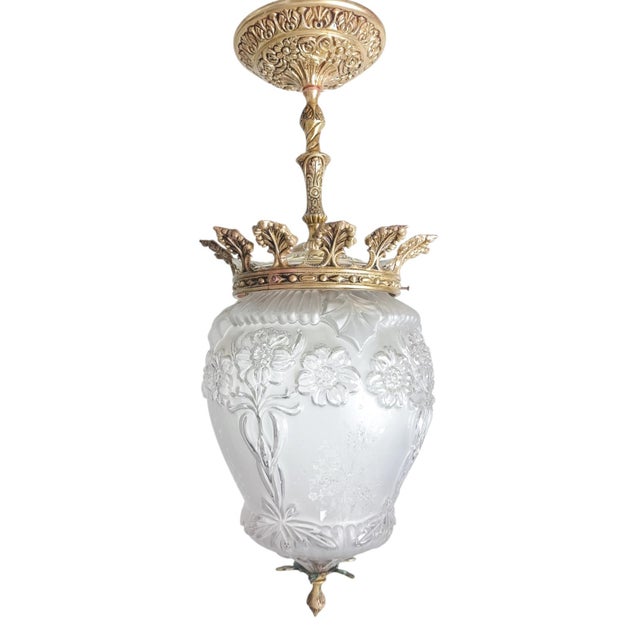 Goldenrod Art Nouveau Lamp, 1920s For Sale - Image 8 of 8