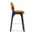 Contemporary Arches II Bar Stool in Mustard Velvet and Black Lacquered from Insidherland For Sale - Image 3 of 9