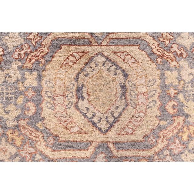 Authentic Turkish Hereke Handmade Wool Rug For Sale - Image 10 of 11