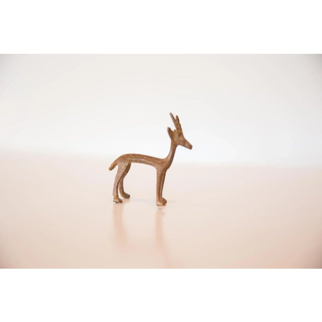 Vintage African Copper Gazelle With Dusty Patina For Sale In New York - Image 6 of 7