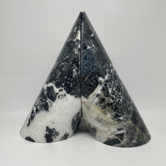 Vintage Slanted Green Marble Bookends For Sale - Image 12 of 13