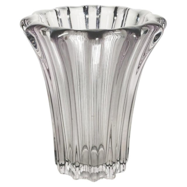 Crystal Glass Vase, France, 1970 For Sale - Image 11 of 11