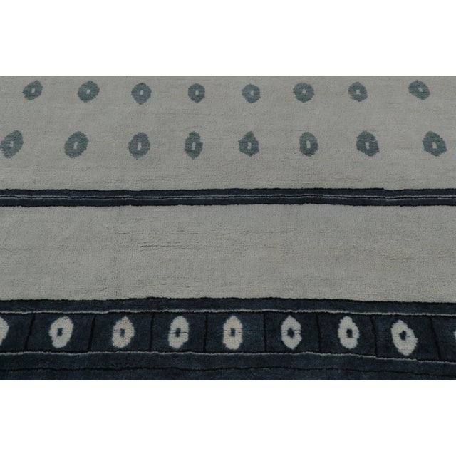 2010s Rug & Kilim’s Art Deco Inspired Rug, Light Gray Tones With Geometric Patterns For Sale - Image 5 of 8