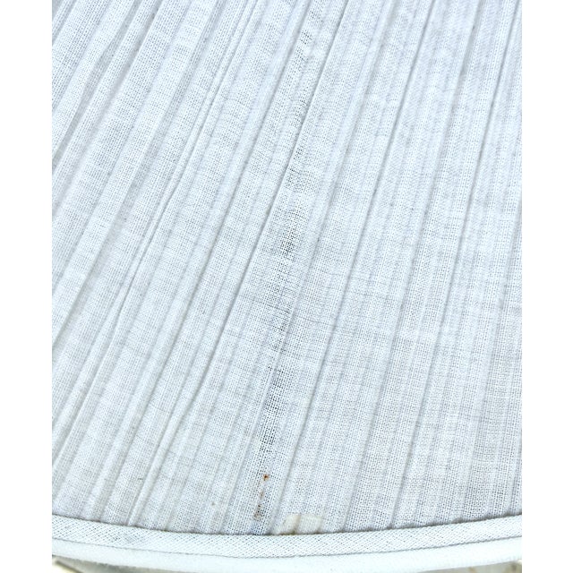 1960s Off White Pleated Swag Pendant Light For Sale - Image 10 of 10