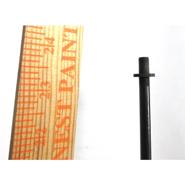 Vintage Tiffany Style Iron Bronze Lamp With Shade For Sale - Image 14 of 16