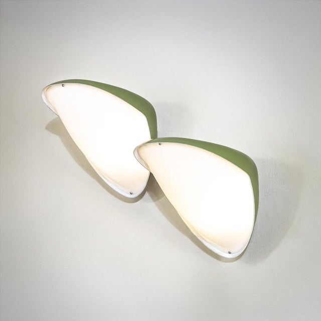 Metal Wall Lamps by Gio Ponti for Greco, 1950, Set of 2, in Good conditions. Designed 1950 to 1959 This piece has an...