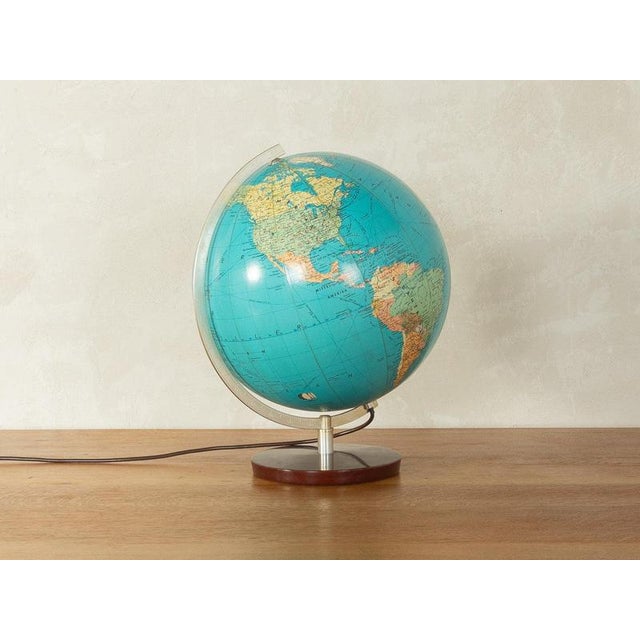 1970s Illuminated Globe Very good craftsmanshipHigh-quality materialsMade in Germany Width: 35 cm Height: 43 cm Depth: 35...