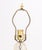 Louis XVI Style Gilt Bronze Two-Branch Girandole Mounted as a Table Lamp, with teardrop cut crystal drops mounted on a...