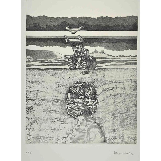 Building Site is an original etching artwork on paper realized by Francesco Manzini in the 1980s. Hand-signed on the...