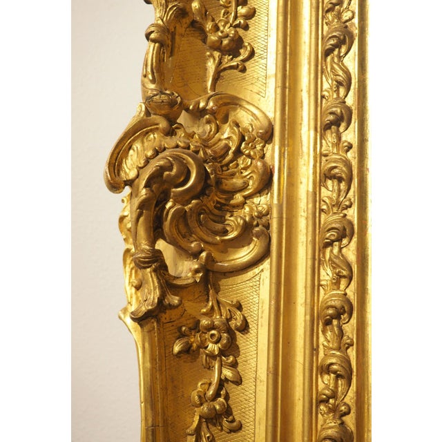 Circa 1890 French Belle Époque Louis XV Style Giltwood Mirror With Crowned Crest For Sale - Image 10 of 18