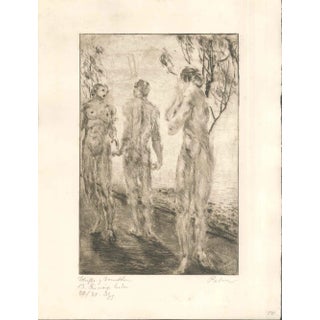 Mein Weg mit dem Weib #9 - Original Etching by W.R. Rehn 1919 For Sale