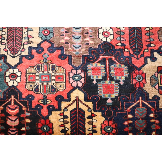 Ivory Antique Zabihi Collection Large Persian Bakhtiari Rug - 11'9" x 16'5" For Sale - Image 8 of 11