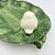 Mid-Century Modern Vintage Bassano Italy Majolica Leaf Platter White Bird For Sale - Image 3 of 5