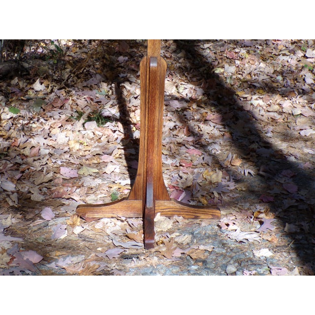 Antique Mission / Arts & Crafts Solid Oak Hat Coat Rack Hall Tree For Sale - Image 9 of 10