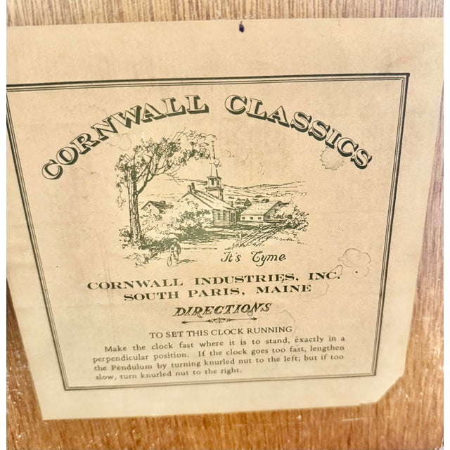 Wood Late 20th Century Cornwell Classics Pendulum Mantle Clock With Westminster Chimes For Sale - Image 7 of 12