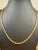 Yellow 24 Karat Pure Gold Hand Made Yellow Gold Tube Chain Necklace, 4 Gm, 16 Inch For Sale - Image 8 of 8