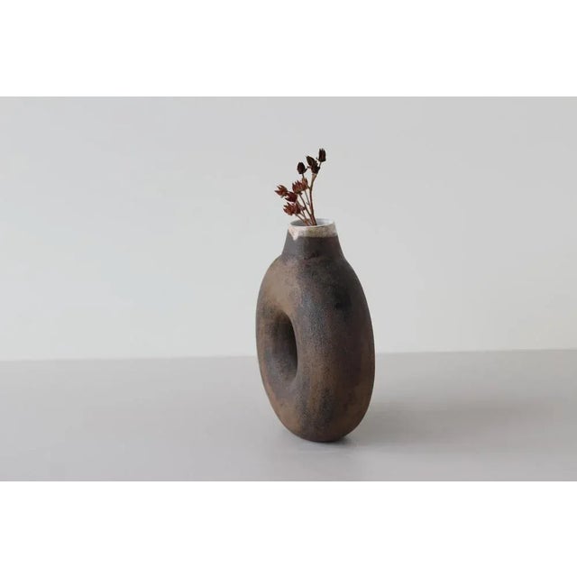 Contemporary Donuts Dark Vase by Eguzkiñe Egaña For Sale - Image 3 of 6