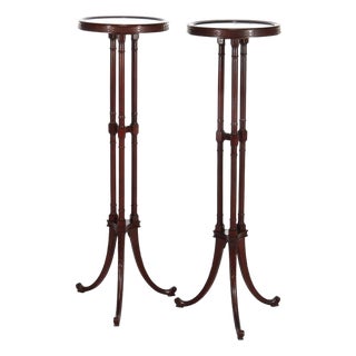 Pair of Antique Mersman Regency Mahogany Display Pedestals Signed C1930 For Sale
