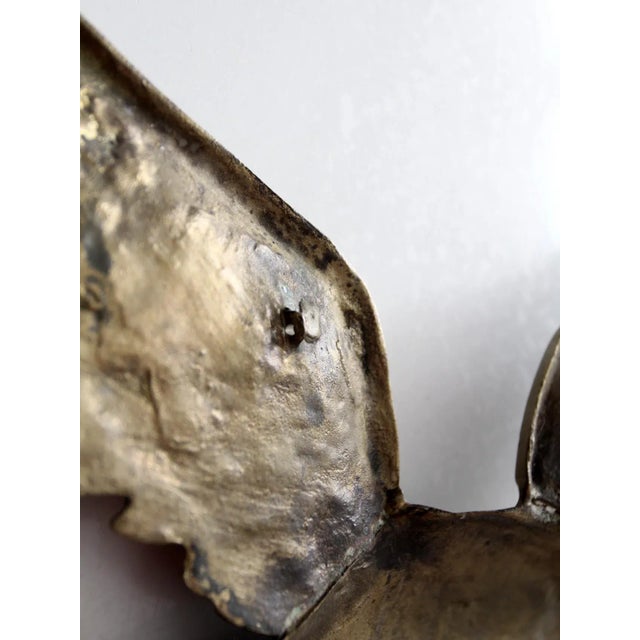 Vintage Brass Eagle Wall Hanging For Sale - Image 9 of 11