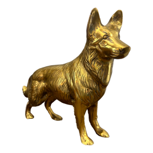 Vintage English Brass Dog