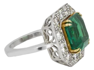 Late 20th Century Keith Davis Emerald Ring, Size 5