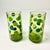 Mid-Century Boho Chic Modern Olive Polka Dot Tumbler Glassware - Set of 6 For Sale - Image 11 of 14