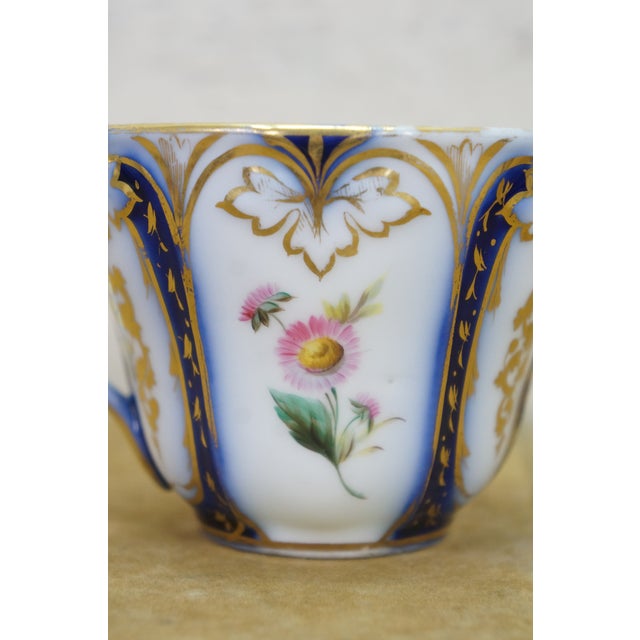 Antique Cobalt Blue & Gold Tea Coffee Demitasse Cups Dessert Plates China - 27 pcs For Sale - Image 15 of 17