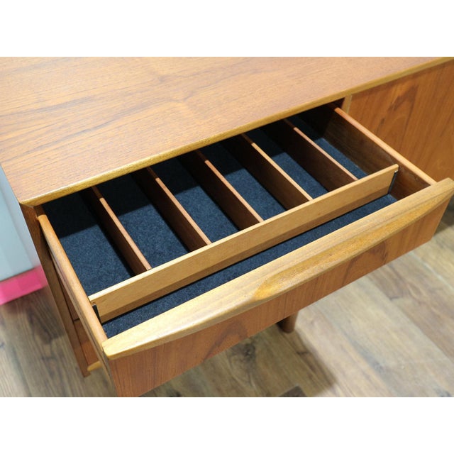 Wood 1960s Mid Century Modern Vintage Teak Sideboard Credenza by McIntosh For Sale - Image 7 of 15