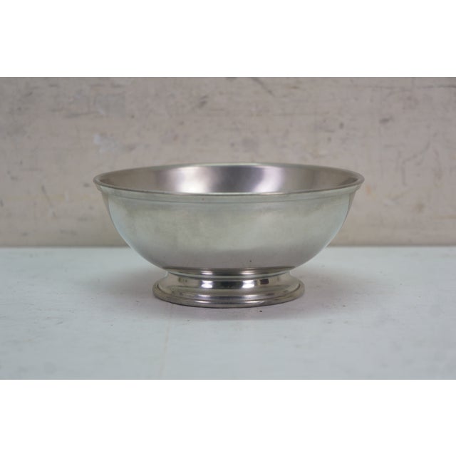 4 Vintage Woodbury Pewter Paul Revere Nesting Serving Bowls 6" to 11" For Sale - Image 11 of 13