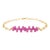 Baguette Cut Ruby Gemstone Curb Chain Bracelet For Sale