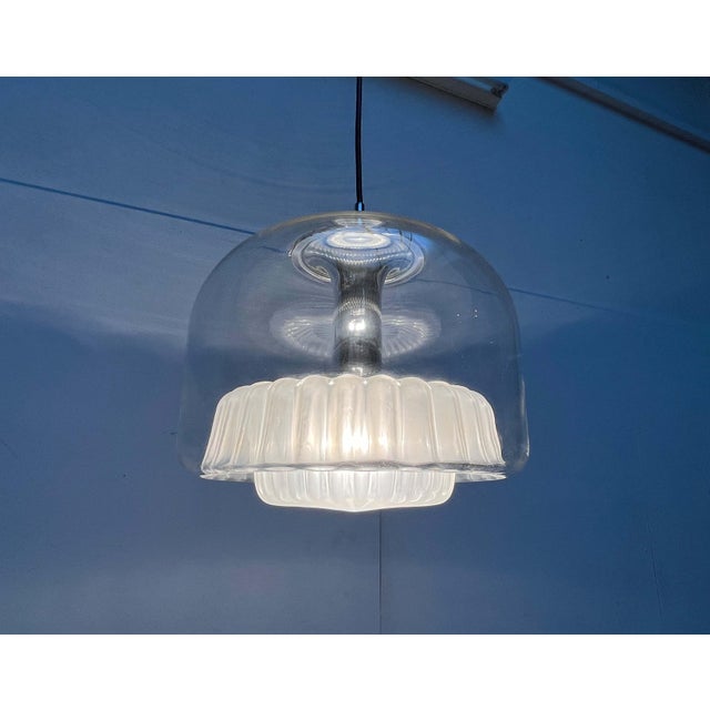 Mid-Century Modern German Space Age Pendant Lamp in Chrome and Glass from Peill & Putzler, 1960s For Sale - Image 14 of 18