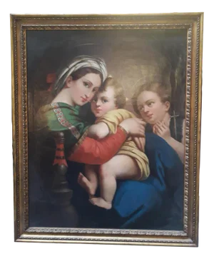 Madonna Della Chadia, 1800s, Oil on Canvas, Framed