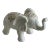 Mid 20th Century Vintage Ceramic White and Gold Elephant For Sale